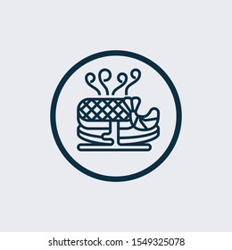hot dish icon in two color design style. hot dish vector icon modern and trendy flat symbol for web site, mobile, app, logo, 