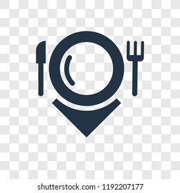 Hot dish vector icon isolated on transparent background, Hot dish transparency logo concept