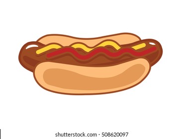 Hot Dog Flat Style Design Vector Stock Vector (Royalty Free) 1689190894 ...