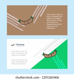 Hot dog abstract corporate business banner template, horizontal advertising business banner.