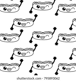 Hot dog background design