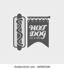 hot dog in a badge