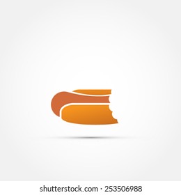 Hot dog bite icon