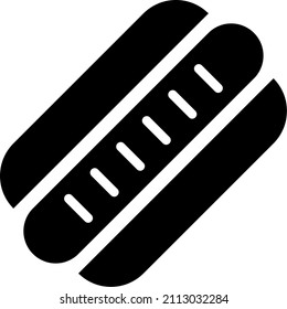 Hot dog black icon vector illustration