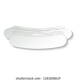   Hot Dog - black vector icon