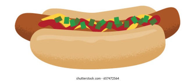 Hot Dog in a Bun