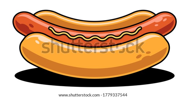 Hot Dog Bun Cartoon Vector Image Stock Vector (Royalty Free) 1779337544 ...