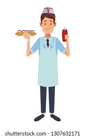 hot dog cart cartoon