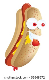 Hot Dog cartoon