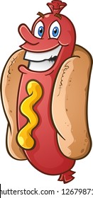 Hot Dog Cartoon Character
