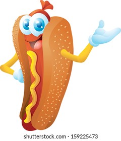 hot dog cartoon character