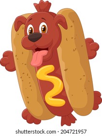 Hot Dog Cartoon Character