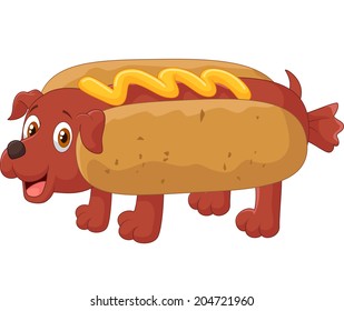 Hot Dog Cartoon Character