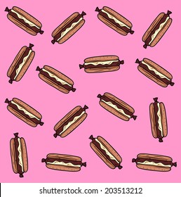 HOT DOG CARTOON OR PINK PATTERN