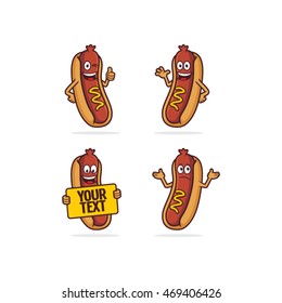 hot dog character cartoon