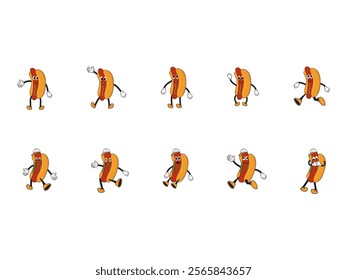 Hot Dog Character Element Set