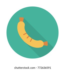 hot dog circle flat 