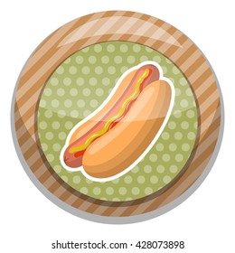 Hot dog colorful icon