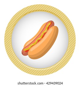 Hot dog colorful icon