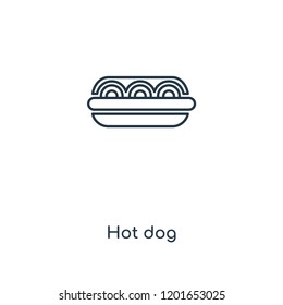 Hot dog concept line icon. Linear Hot dog concept outline symbol design. This simple element illustration can be used for web and mobile UI/UX.