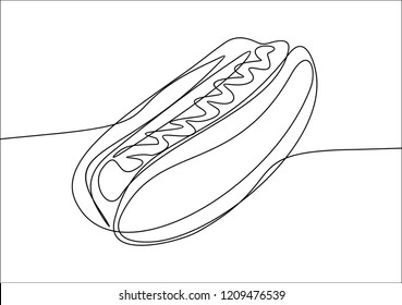 3,711 Hot dog line drawing Images, Stock Photos & Vectors | Shutterstock