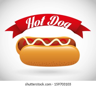 hot dog design over gray background vector illustration