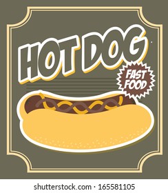 hot dog design over gray background vector illustration