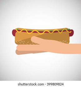 hot dog  design, vector illustration