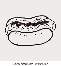 hot dog doodle
