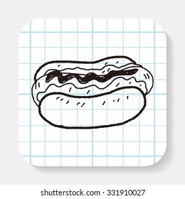 hot dog doodle