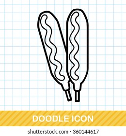 hot dog doodle
