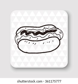 hot dog doodle