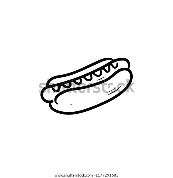 hot dog doodle