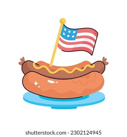 Hot dog doodle vector filled outline icon. EPS 10 file
