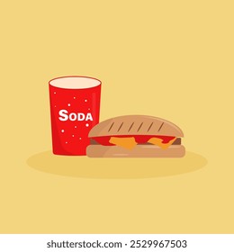 Hot dog and a drink
