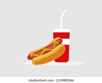 hot dog and drink background