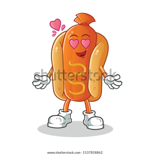 Hot Dog Fall Love Cartoon Vector Stock Vector (royalty Free) 1537858862 