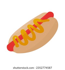 hot dog fast food dinner icon element