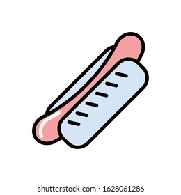 hot dog fast food icon vector illustration design