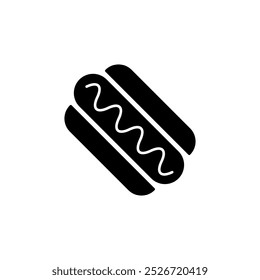 Hot dog, fast food icon. Restaurant line editable sign.  Public catering related icon. Menu category. Vector illustration in modern thin line style.