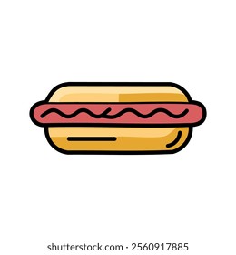 hot dog fast food icon vector illustration 