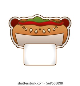 hot dog fast food icoon, vector illustration image