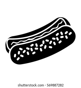 hot dog fast food icoon, vector illustration image