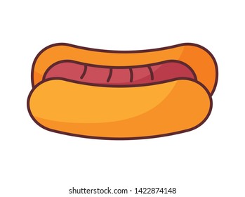 hot dog fast food isolated icon