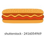 hot dog fast food stock vector illustration isolated on white background