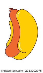 Hot Dog Fast Food Vektorgrafik