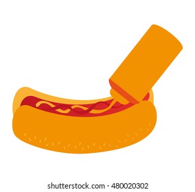hot dog fast food vector illustration design