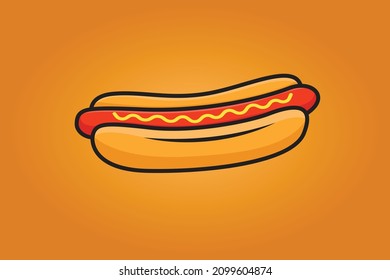 Hot Dog Flat Design Can Change Stock Vector (Royalty Free) 2099604874 ...