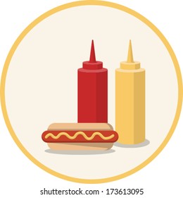 hot dog  flat icon