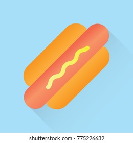 Hot dog flat icon